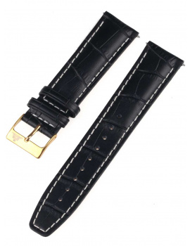 Rothenschild mid-17757 Universal Strap 22mm Black, Gold buckle