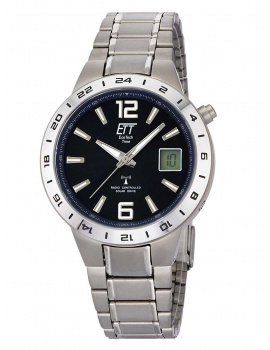 ETT EGT-11411-41M men`s slnečný pohon titanium radio controlled watch 40mm 5ATM