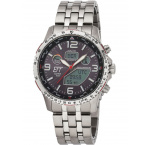 ETT EGT-11572-21M Mens Watch Slnečný pohon Titan Radio-Controlled 43mm 10ATM