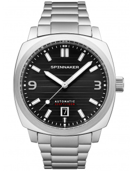 Spinnaker SP-5073-33 Hull Riviera Noire Automatic Mens Watch 43mm 10ATM