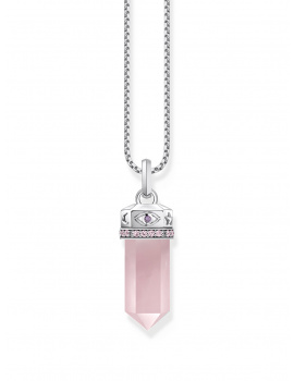 Thomas Sabo PE955-640-9 Silver pendant w. rose-coloured ružové quartz crystal