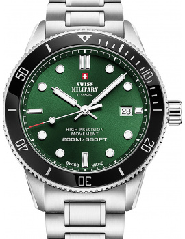 Swiss Military SM34088.03 Diver Quartz Mens Watch 42mm 20ATM