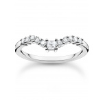 Thomas Sabo Ladies Ring TR2398-051-14-52 V-shape size 52
