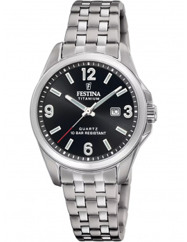 Festina F20697/3 Ladies Watch Quartz Titanium 39mm 10ATM