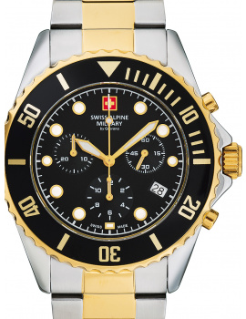 Swiss Alpine Military 7053.9147 Chronograph Mens Watch 42mm 10ATM